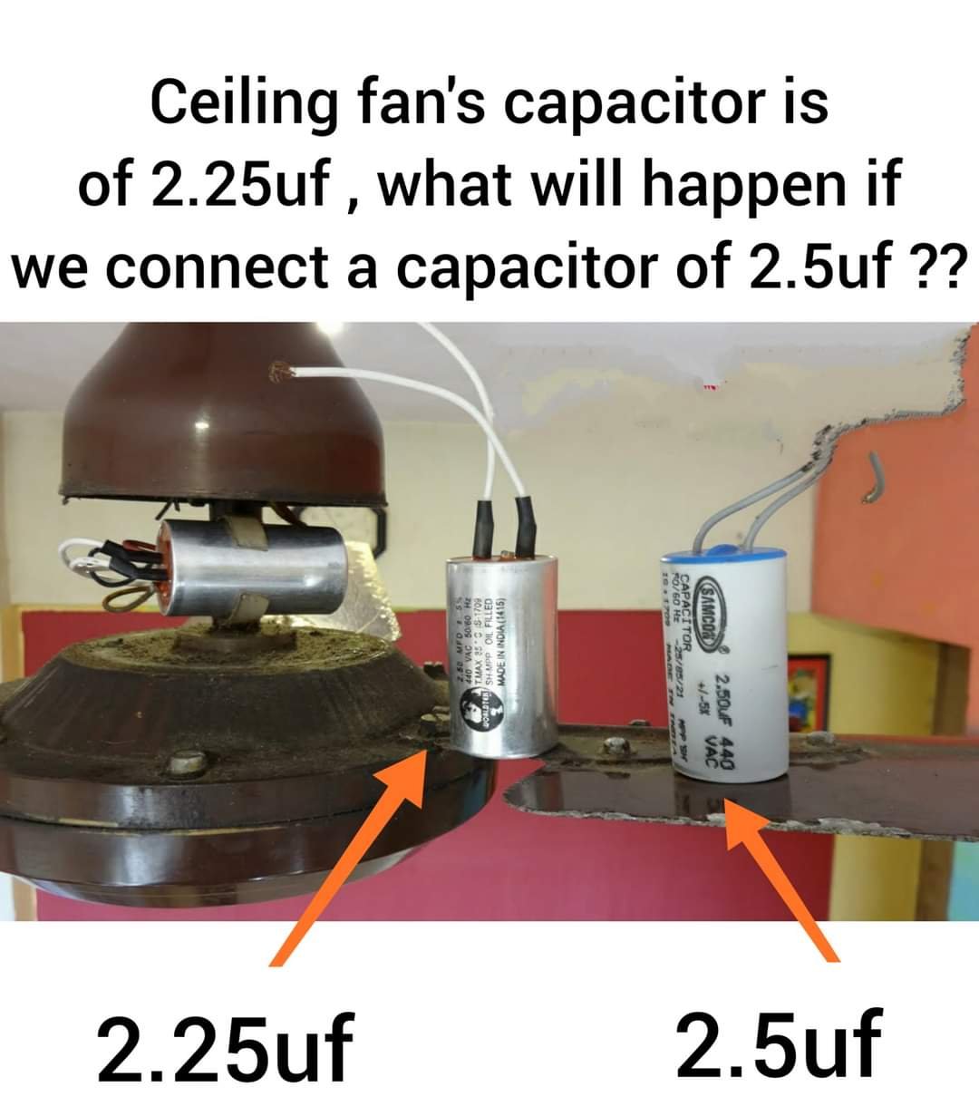 The Ceiling Fan Capacitor Is 2 25uf