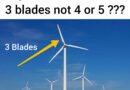 Why is 3 the optimal number of blades on a wind turbine instead of say 5 or more?